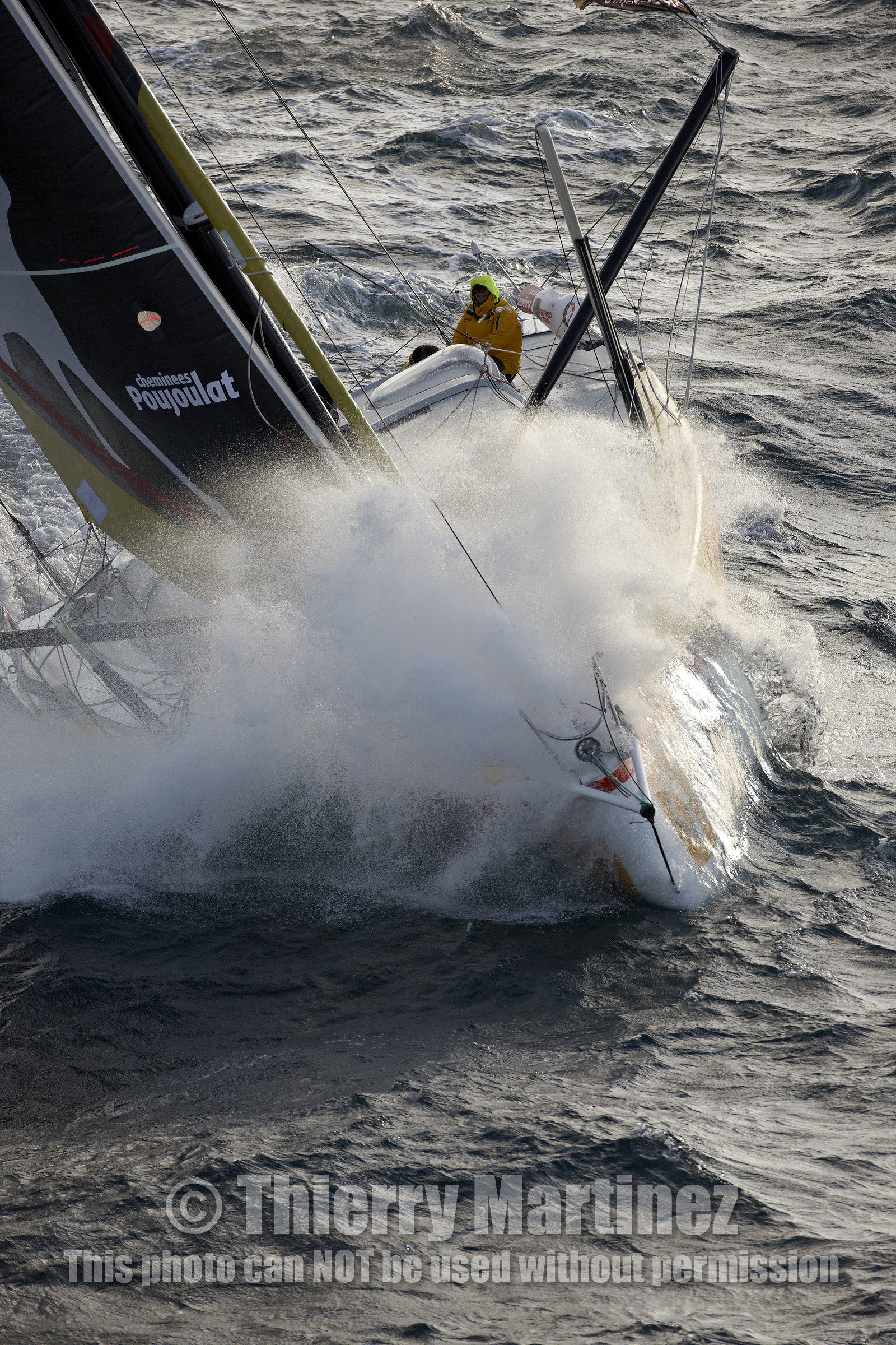 2014 BARCELONA WORLD RACE. Bernard Stamm (SUI) & Jean Le Cam (FRA) on CHEMINEES POUJOULAT