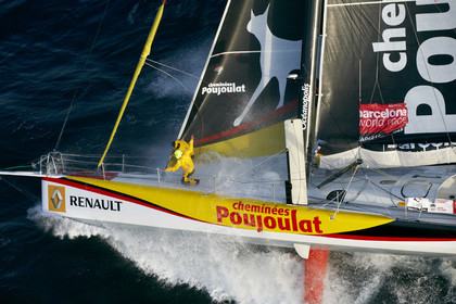 2014 BARCELONA WORLD RACE. Bernard Stamm (SUI) & Jean Le Cam (FRA) on CHEMINEES POUJOULAT