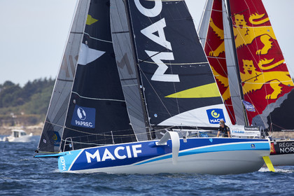 22_33061   © Thierry Martinez.PORT LA FORET, FRANCE. 28 Aout  2022.53éme édition de la Solitaire du Figaro.Départ de la 2éme étape , Port La Forêt   Royan (635NM).