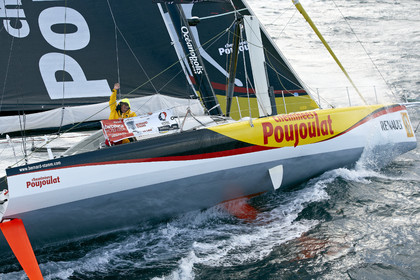 2014 BARCELONA WORLD RACE. Bernard Stamm (SUI) & Jean Le Cam (FRA) on CHEMINEES POUJOULAT