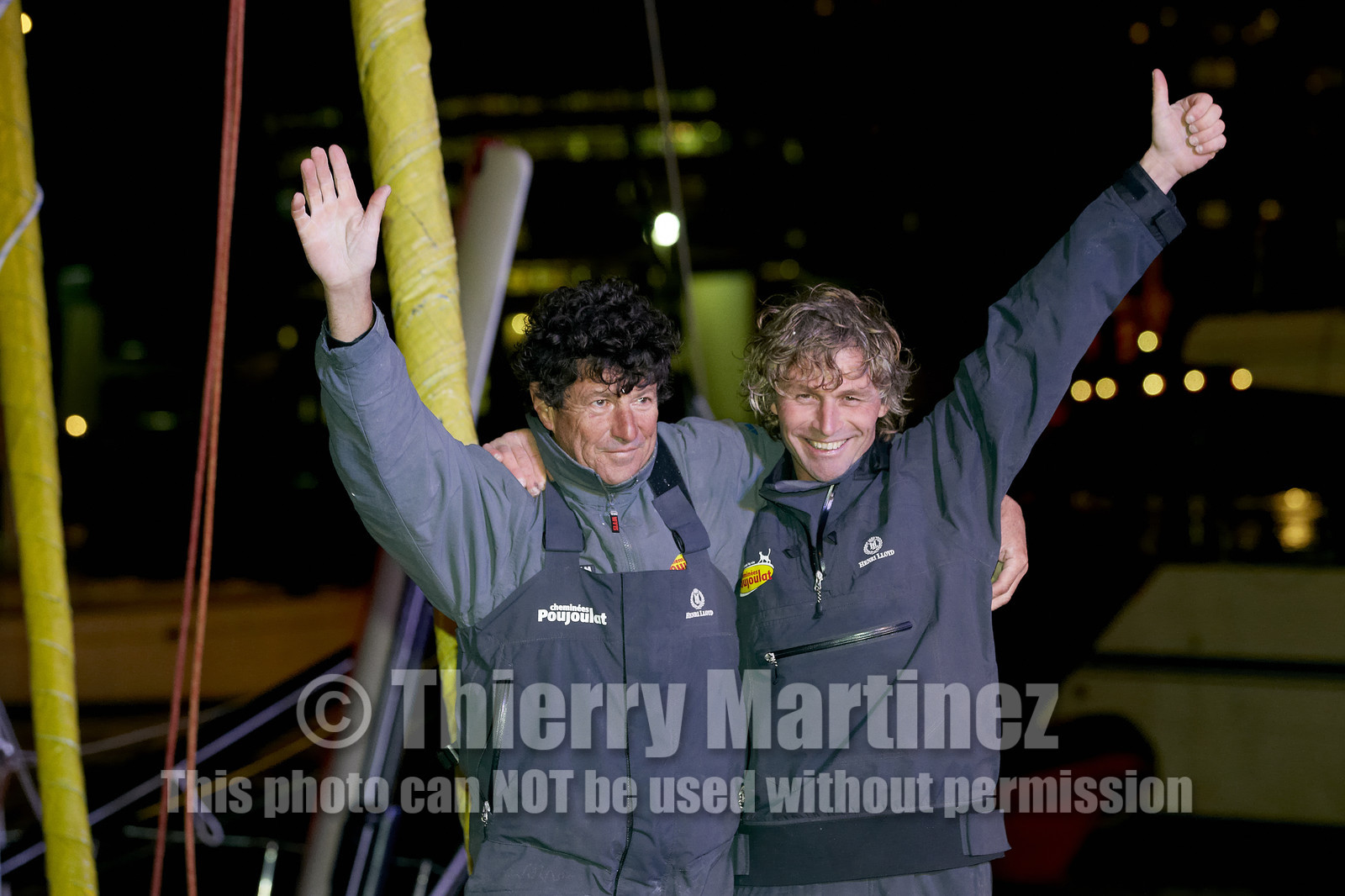 Bernard Stamm (SUI) & Jean Le Cam (FRA) winners of BWR 2014-15 on CHEMINEES POUJOULAT