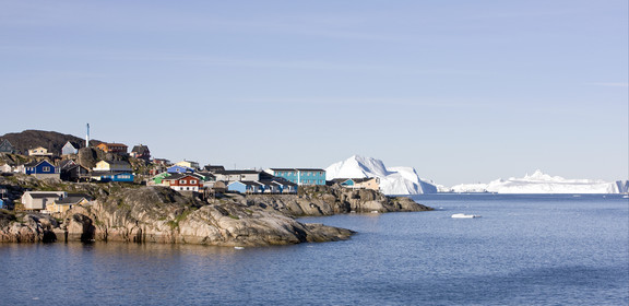 Schooner LA LOUISE sailing on west coast of Greenland.