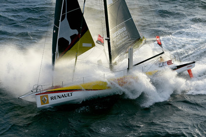 2014 BARCELONA WORLD RACE. Bernard Stamm (SUI) & Jean Le Cam (FRA) on CHEMINEES POUJOULAT