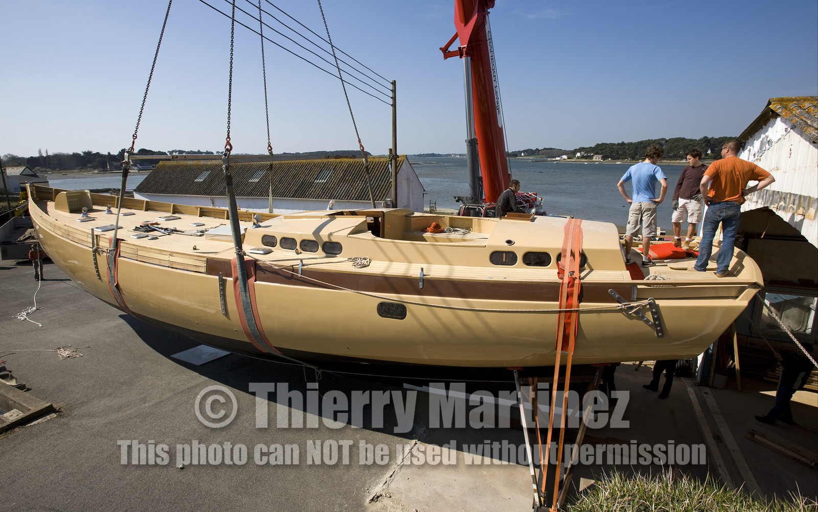 Launch of Thierry Dubois (FRA) new schooner LA LOUISE