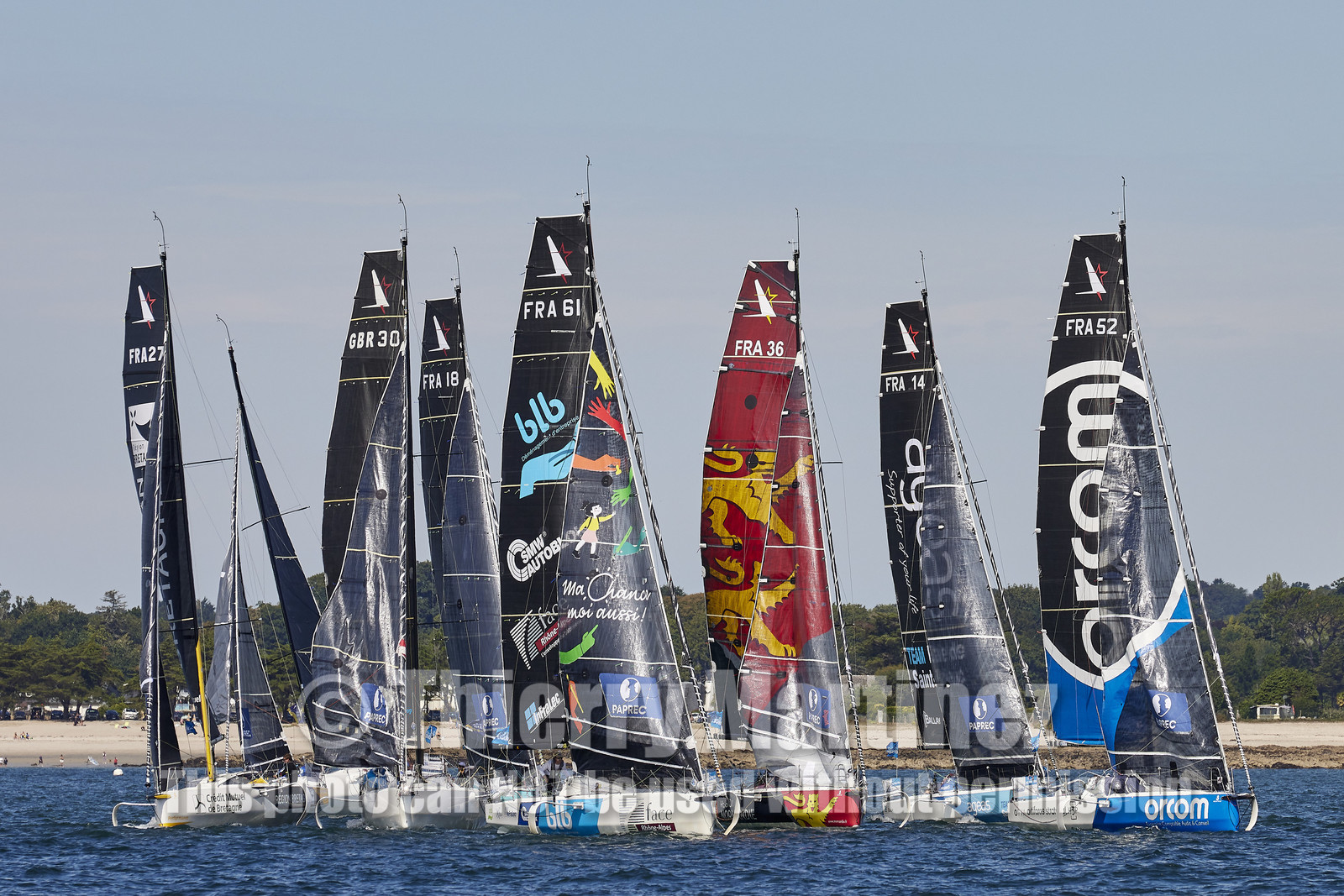22_32761   © Thierry Martinez.PORT LA FORET, FRANCE. 28 Aout  2022.53éme édition de la Solitaire du Figaro.Départ de la 2éme étape , Port La Forêt   Royan (635NM).