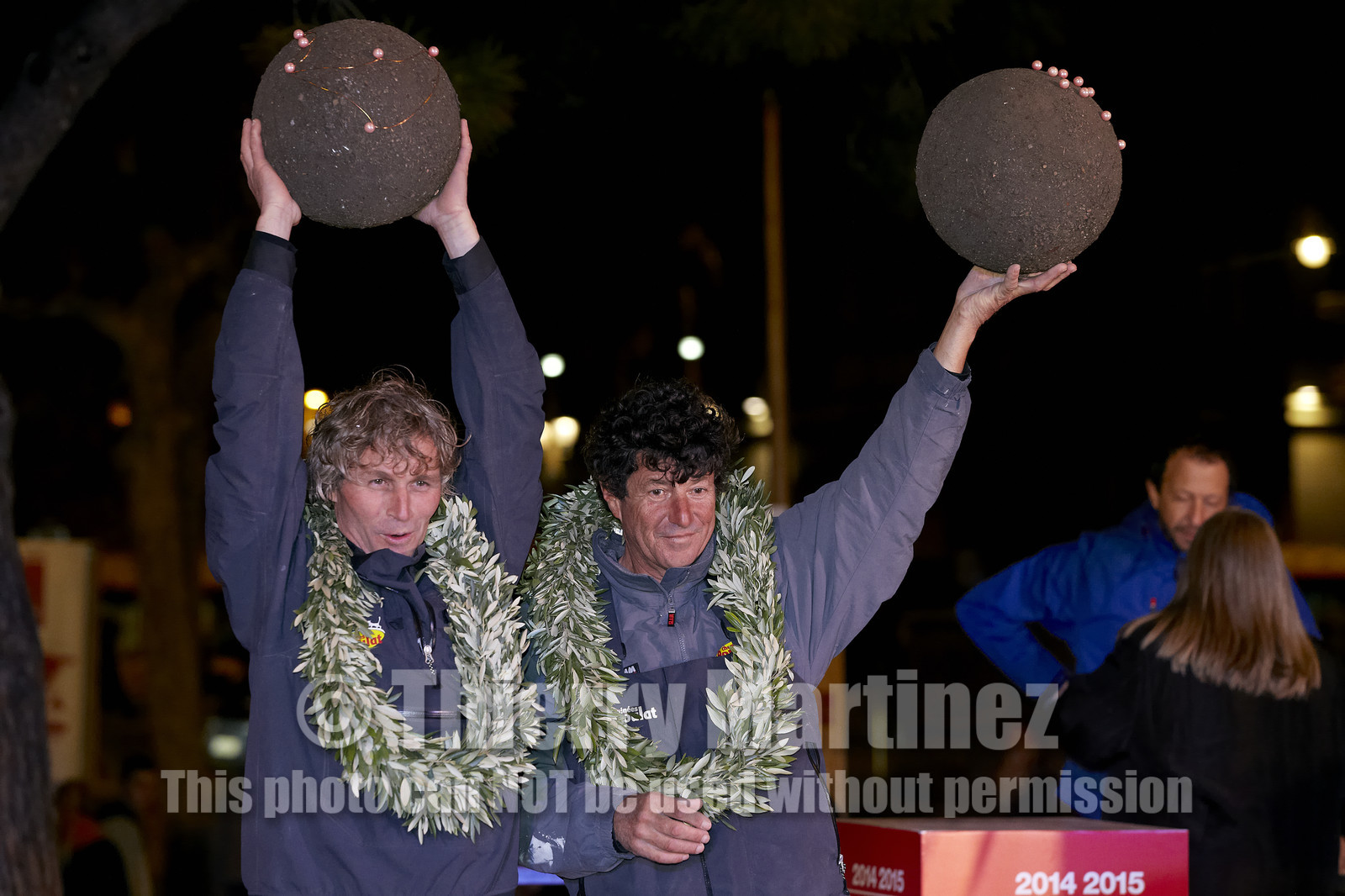 Bernard Stamm (SUI) & Jean Le Cam (FRA) winners of BWR 2014-15 on CHEMINEES POUJOULAT