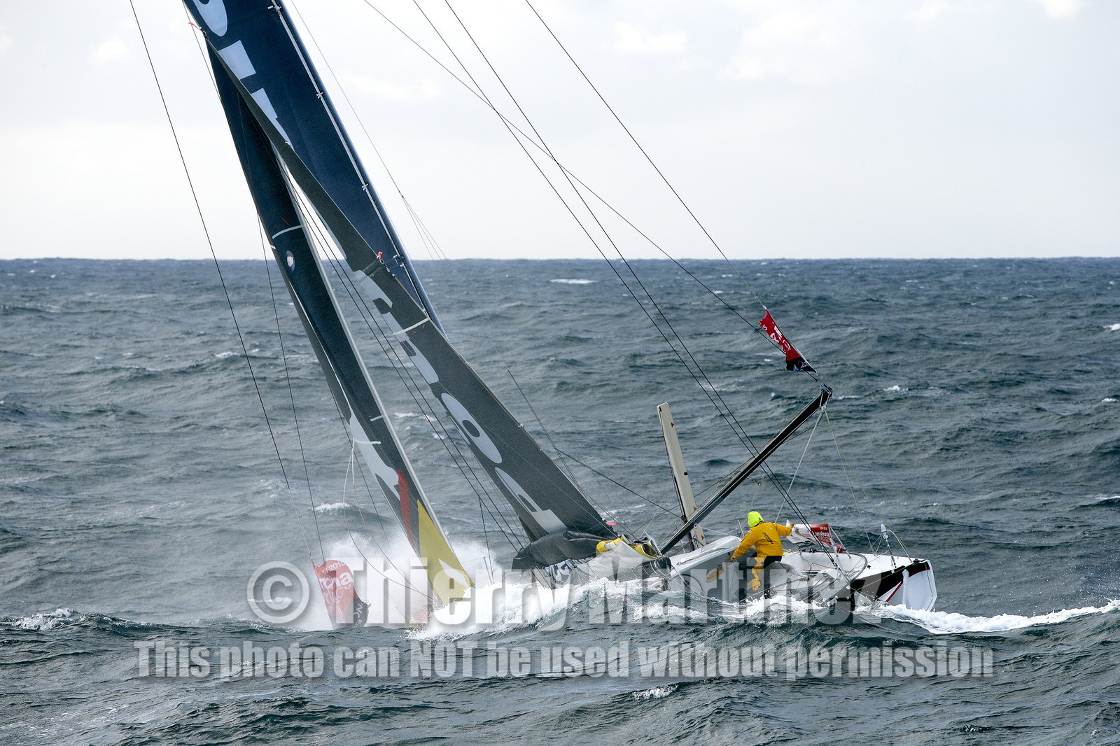 2014 BARCELONA WORLD RACE. Bernard Stamm (SUI) & Jean Le Cam (FRA) on CHEMINEES POUJOULAT