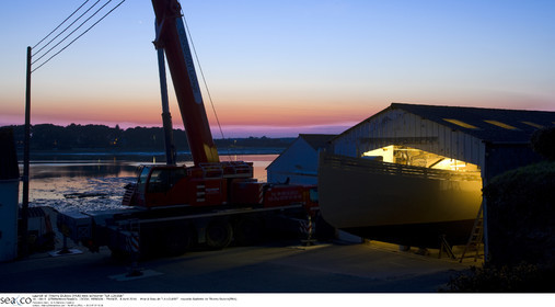 Launch of Thierry Dubois (FRA) new schooner LA LOUISE