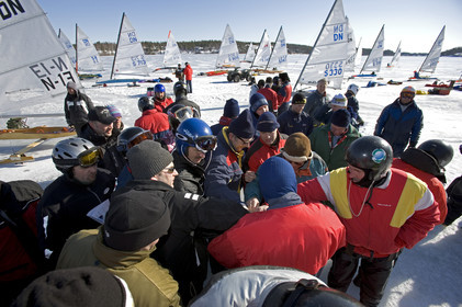 Ice Boats in Stockholm Archipelago - March 2005.