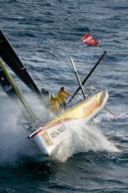 2014 BARCELONA WORLD RACE. Bernard Stamm (SUI) & Jean Le Cam (FRA) on CHEMINEES POUJOULAT