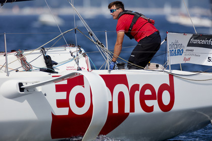 22_33183   © Thierry Martinez.PORT LA FORET, FRANCE. 28 Aout  2022.53éme édition de la Solitaire du Figaro.Départ de la 2éme étape , Port La Forêt   Royan (635NM).