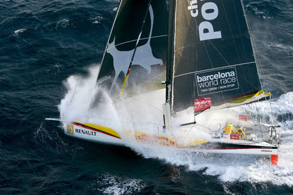 2014 BARCELONA WORLD RACE. Bernard Stamm (SUI) & Jean Le Cam (FRA) on CHEMINEES POUJOULAT