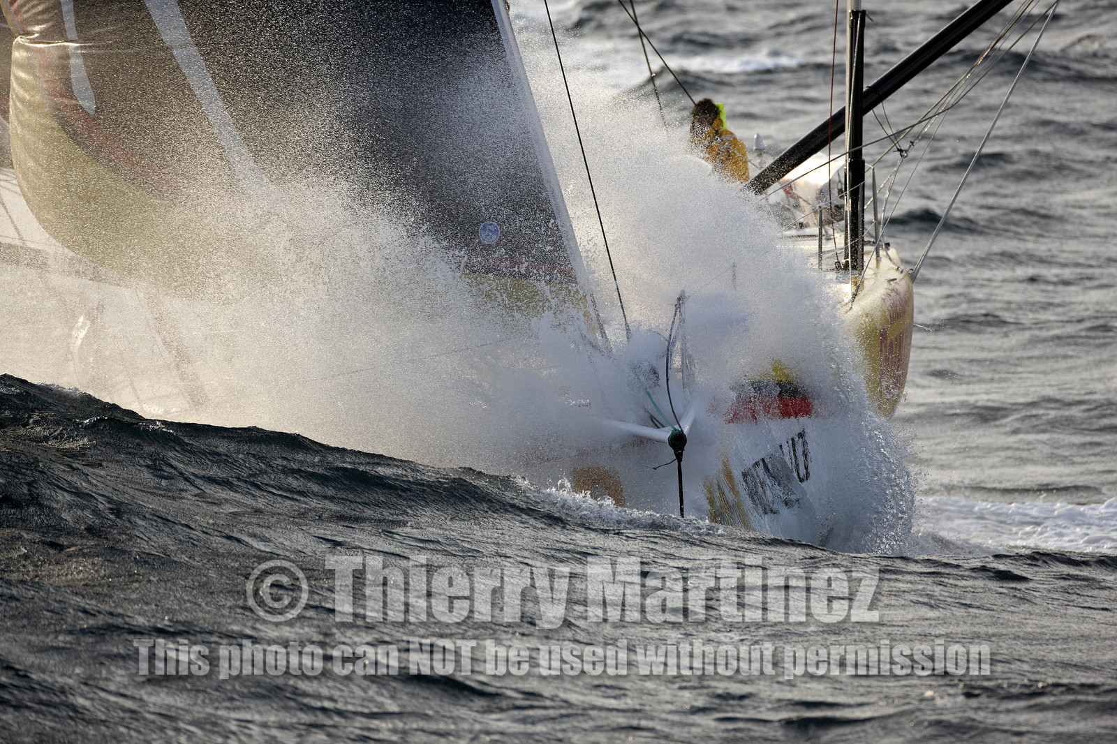 2014 BARCELONA WORLD RACE. Bernard Stamm (SUI) & Jean Le Cam (FRA) on CHEMINEES POUJOULAT