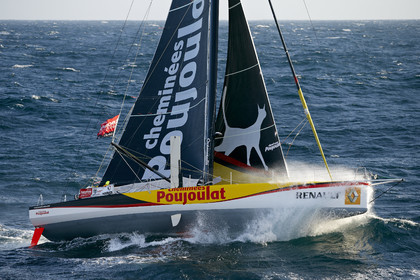 2014 BARCELONA WORLD RACE. Bernard Stamm (SUI) & Jean Le Cam (FRA) on CHEMINEES POUJOULAT