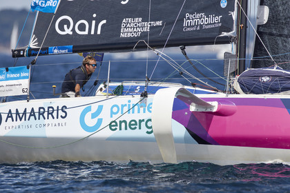 22_33143   © Thierry Martinez.PORT LA FORET, FRANCE. 28 Aout  2022.53éme édition de la Solitaire du Figaro.Départ de la 2éme étape , Port La Forêt   Royan (635NM).