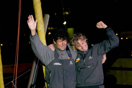 Bernard Stamm (SUI) & Jean Le Cam (FRA) winners of BWR 2014-15 on CHEMINEES POUJOULAT