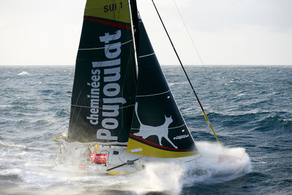 2014 BARCELONA WORLD RACE. Bernard Stamm (SUI) & Jean Le Cam (FRA) on CHEMINEES POUJOULAT