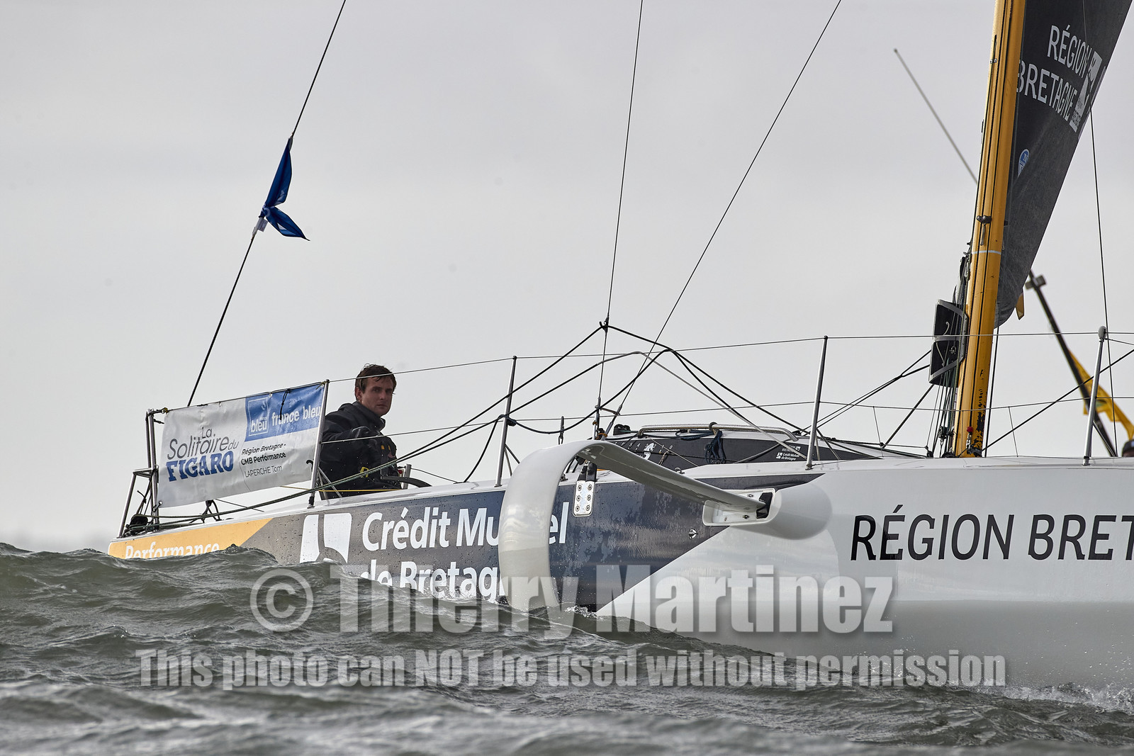22_34670   © Thierry Martinez.ST NAZAIRE, FRANCE.07 Sept 2022.53éme édition de la Solitaire du Figaro.Arrivée de la 3éme étape , Ronan    St Nazaire.Tom Laperche (Région Bretagne-CMB Performance) vainqueur de l’étape et de l’édition de la Solitaire du Figaro 2022.