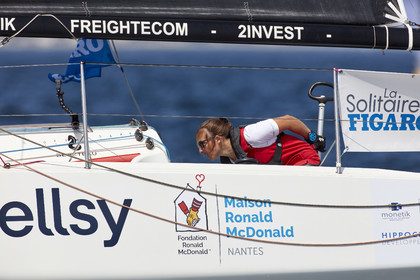 22_33203   © Thierry Martinez.PORT LA FORET, FRANCE. 28 Aout  2022.53éme édition de la Solitaire du Figaro.Départ de la 2éme étape , Port La Forêt   Royan (635NM).