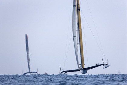 33rd  AMERICA'S CUP Valencia Spain, February 2010 - Defender:  ALINGHI (ALINGHI 5) vs Challenger : BMW Oracle Racing (USA 17)