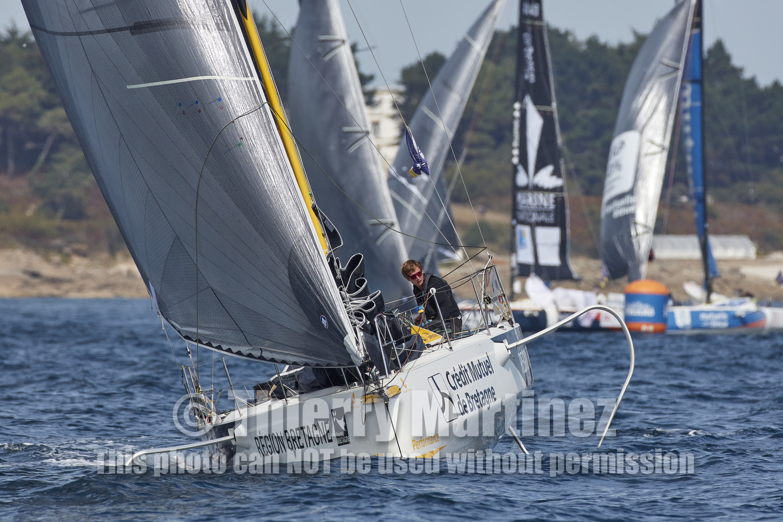 22_33384   © Thierry Martinez.PORT LA FORET, FRANCE. 28 Aout  2022.53éme édition de la Solitaire du Figaro.Départ de la 2éme étape , Port La Forêt   Royan (635NM).
