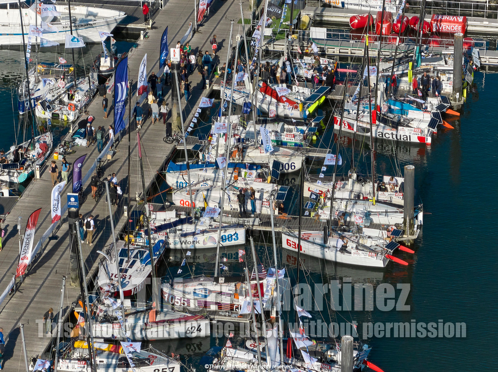 23_21139   © Thierry Martinez. LES SABLES D'OLONNE, 85 - FRANCE 22 septembre 2023.MINI TRANSAT 2023. Départ le 24 septembre.Les Sables d’Olonne (FRA)    Santa Cruz de la Palma ( Canaries)    St François ( Guadeloupe): 4050 NM.