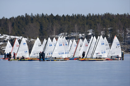 Ice Boats in Stockholm Archipelago - March 2005.