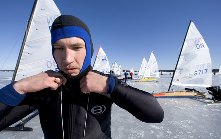 Ice Boats in Stockholm Archipelago - March 2005.