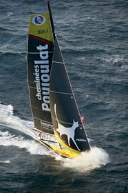 2014 BARCELONA WORLD RACE. Bernard Stamm (SUI) & Jean Le Cam (FRA) on CHEMINEES POUJOULAT