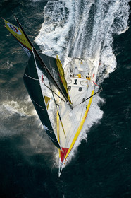 2014 BARCELONA WORLD RACE. Bernard Stamm (SUI) & Jean Le Cam (FRA) on CHEMINEES POUJOULAT
