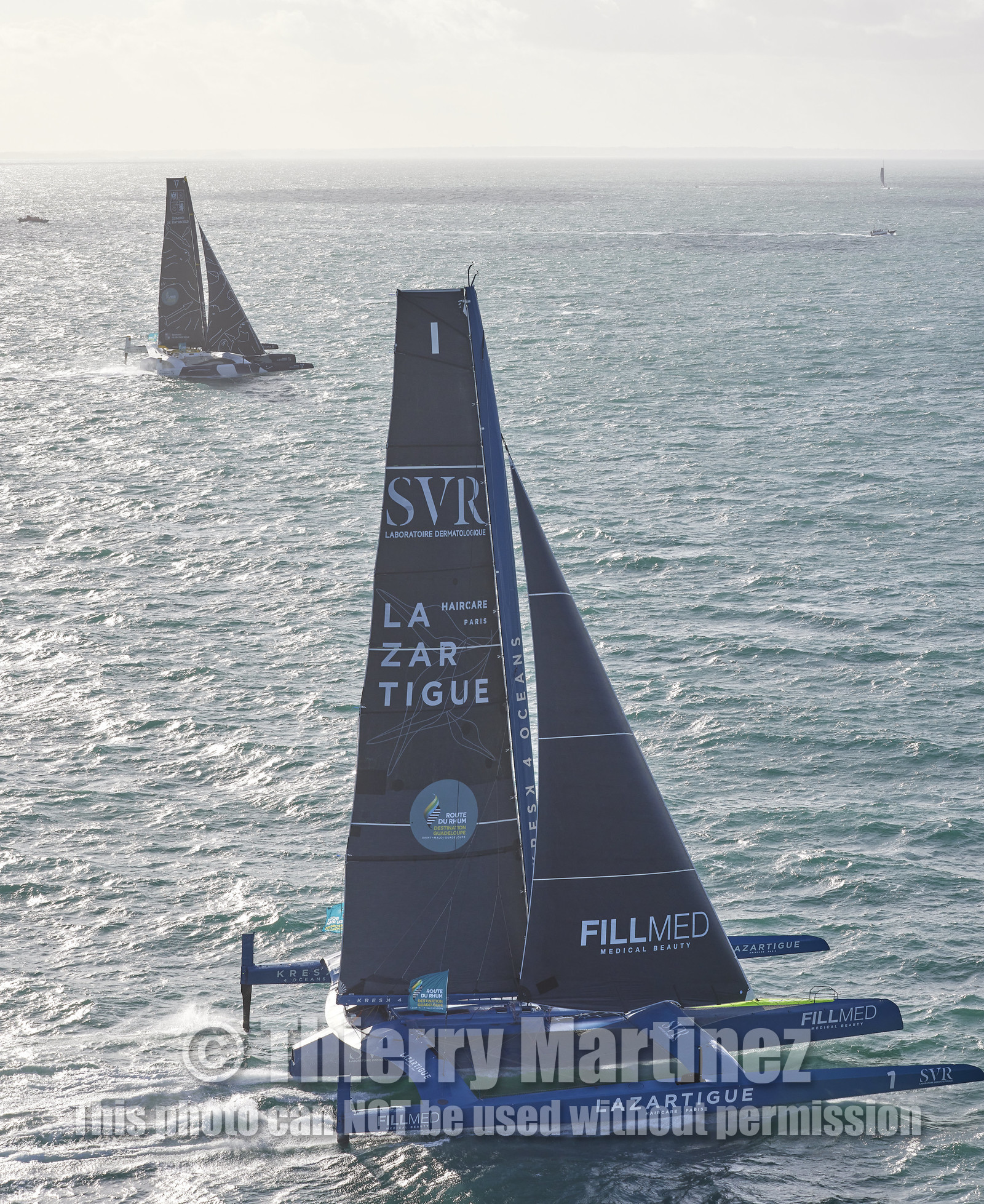 22_39300   © Thierry Martinez.DINARD, FRANCE. 9 Novembre  2022Départ de la 12éme ROUTE DU RHUM, transatlantique course à la voile en solitaire de St Malo(FRA)  à Pointe à Pitre (FRA-Guadeloupe) 3.543 milles nautiques.