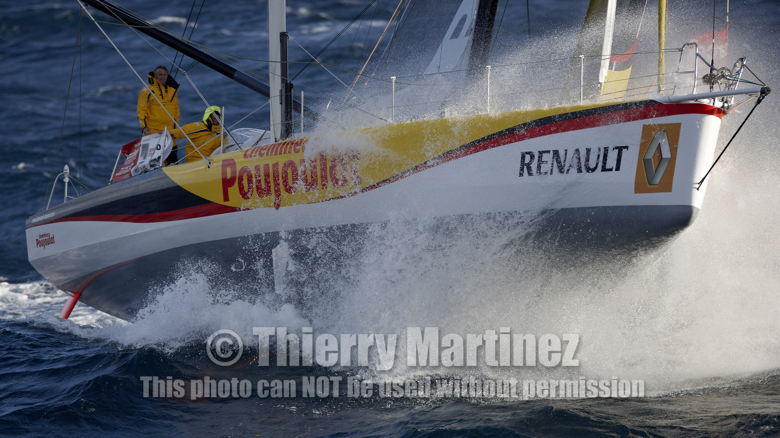 2014 BARCELONA WORLD RACE. Bernard Stamm (SUI) & Jean Le Cam (FRA) on CHEMINEES POUJOULAT