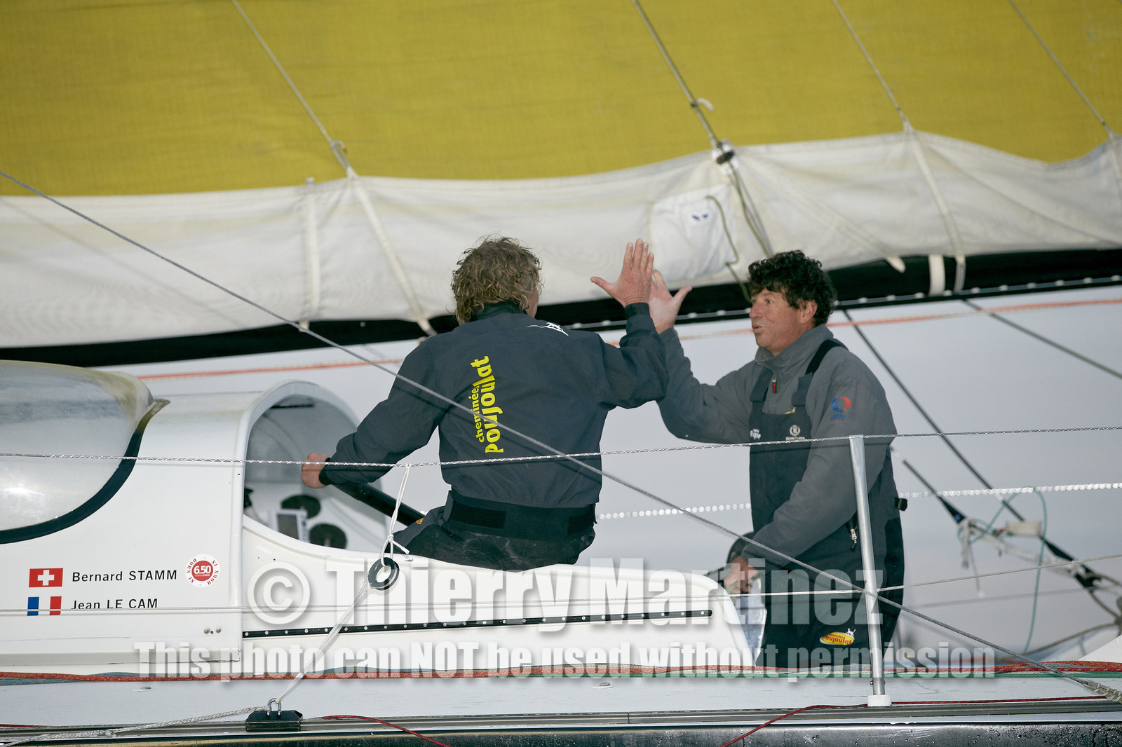 Bernard Stamm (SUI) & Jean Le Cam (FRA) winners of BWR 2014-15 on CHEMINEES POUJOULAT