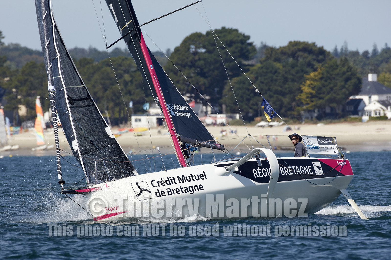 22_32872   © Thierry Martinez.PORT LA FORET, FRANCE. 28 Aout  2022.53éme édition de la Solitaire du Figaro.Départ de la 2éme étape , Port La Forêt   Royan (635NM).