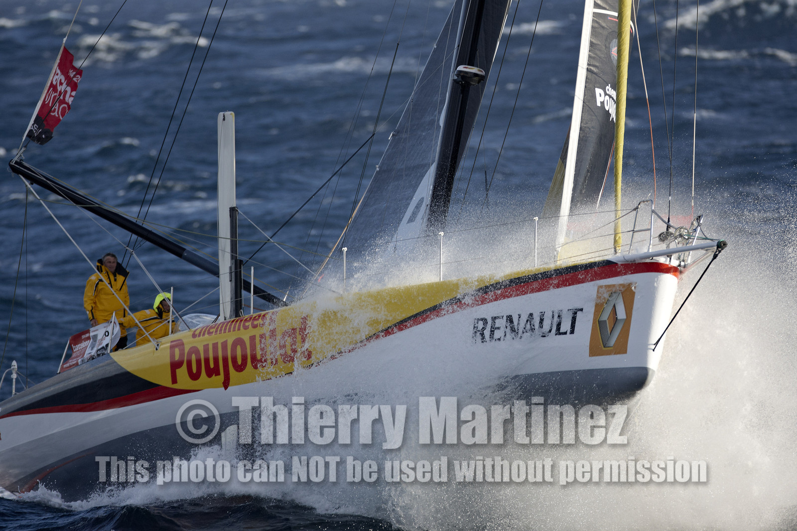 2014 BARCELONA WORLD RACE. Bernard Stamm (SUI) & Jean Le Cam (FRA) on CHEMINEES POUJOULAT