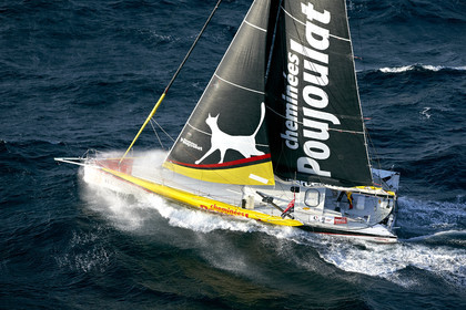 2014 BARCELONA WORLD RACE. Bernard Stamm (SUI) & Jean Le Cam (FRA) on CHEMINEES POUJOULAT
