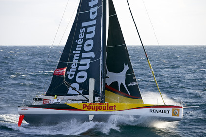 2014 BARCELONA WORLD RACE. Bernard Stamm (SUI) & Jean Le Cam (FRA) on CHEMINEES POUJOULAT