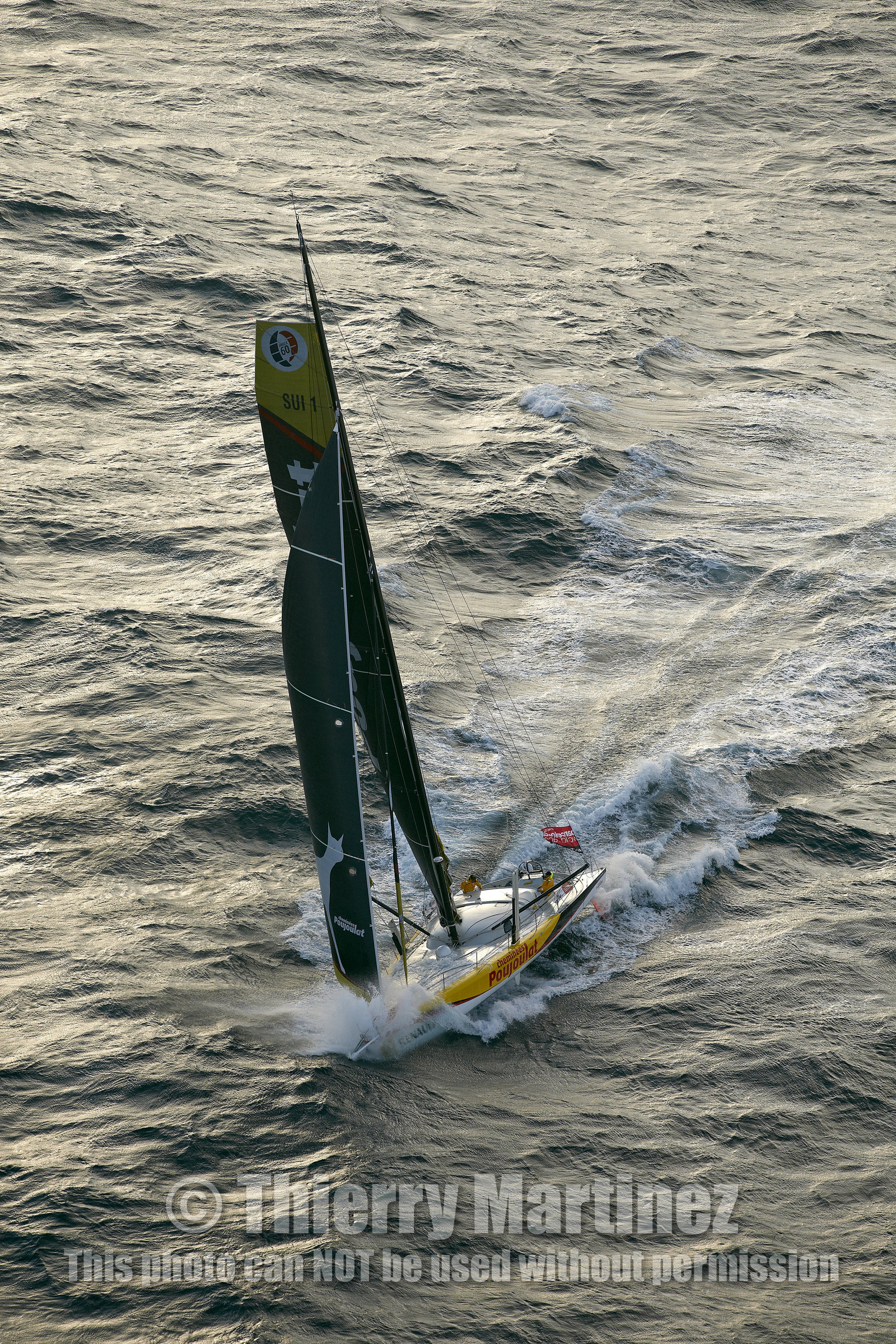 2014 BARCELONA WORLD RACE. Bernard Stamm (SUI) & Jean Le Cam (FRA) on CHEMINEES POUJOULAT