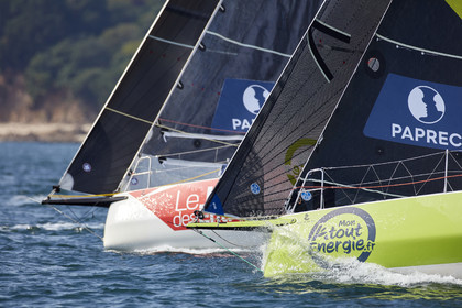 22_32929   © Thierry Martinez.PORT LA FORET, FRANCE. 28 Aout  2022.53éme édition de la Solitaire du Figaro.Départ de la 2éme étape , Port La Forêt   Royan (635NM).