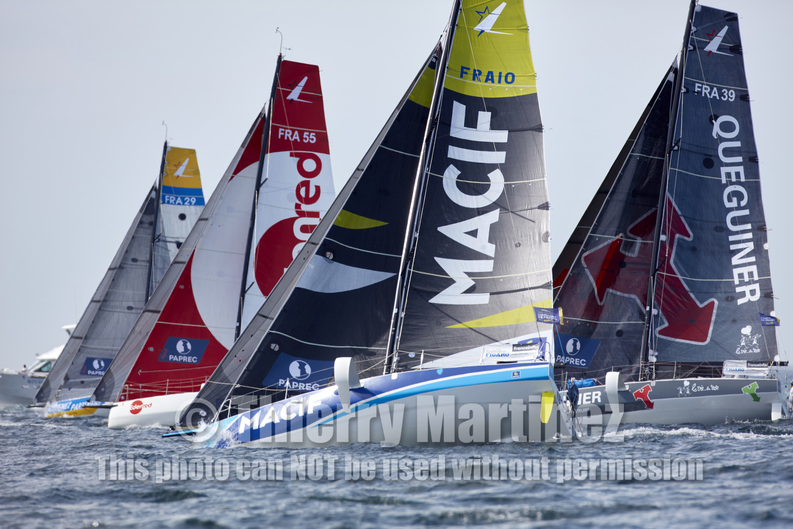 22_33034   © Thierry Martinez.PORT LA FORET, FRANCE. 28 Aout  2022.53éme édition de la Solitaire du Figaro.Départ de la 2éme étape , Port La Forêt   Royan (635NM).