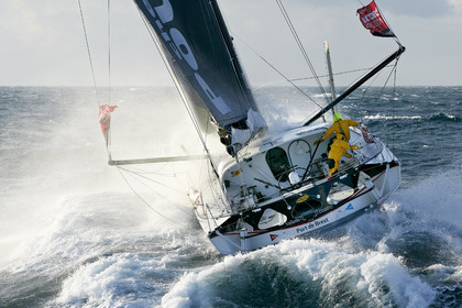 2014 BARCELONA WORLD RACE. Bernard Stamm (SUI) & Jean Le Cam (FRA) on CHEMINEES POUJOULAT
