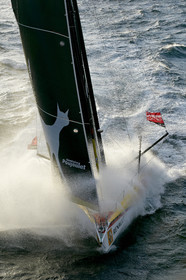 2014 BARCELONA WORLD RACE. Bernard Stamm (SUI) & Jean Le Cam (FRA) on CHEMINEES POUJOULAT