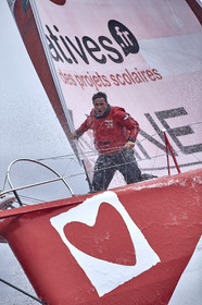 16_40254  ©Th.Martinez Sea&Co.  ILE DE GROIX - - FRANCE. 3 Août 2016. .Tanguy De Lamotte (FRA), a bord de l'IMOCA Initiatives-Coeur au large de l'Ile de Groix (FRA) en préparation du Vendée Globe 2016-17.