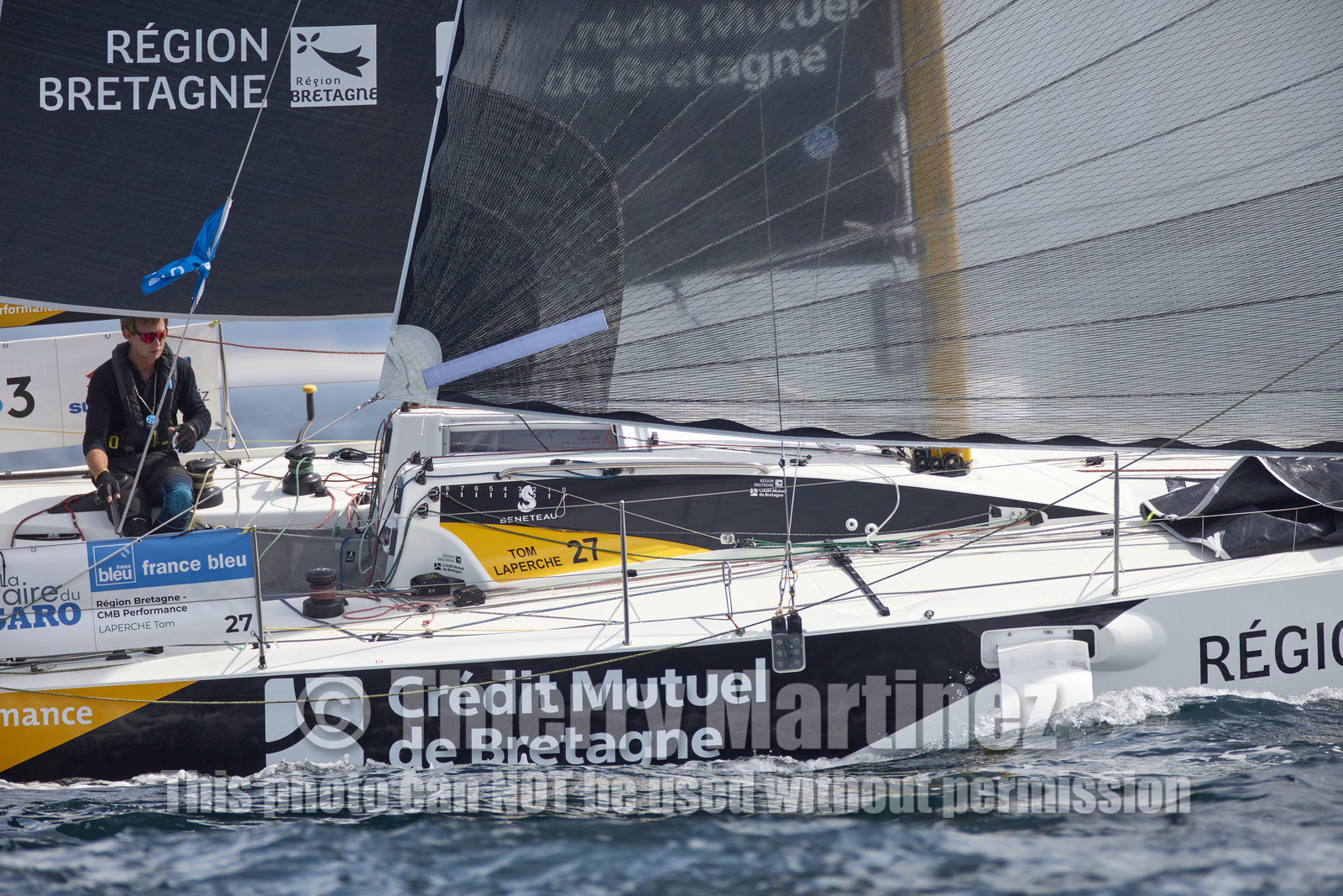 22_33417   © Thierry Martinez.PORT LA FORET, FRANCE. 28 Aout  2022.53éme édition de la Solitaire du Figaro.Départ de la 2éme étape , Port La Forêt   Royan (635NM).