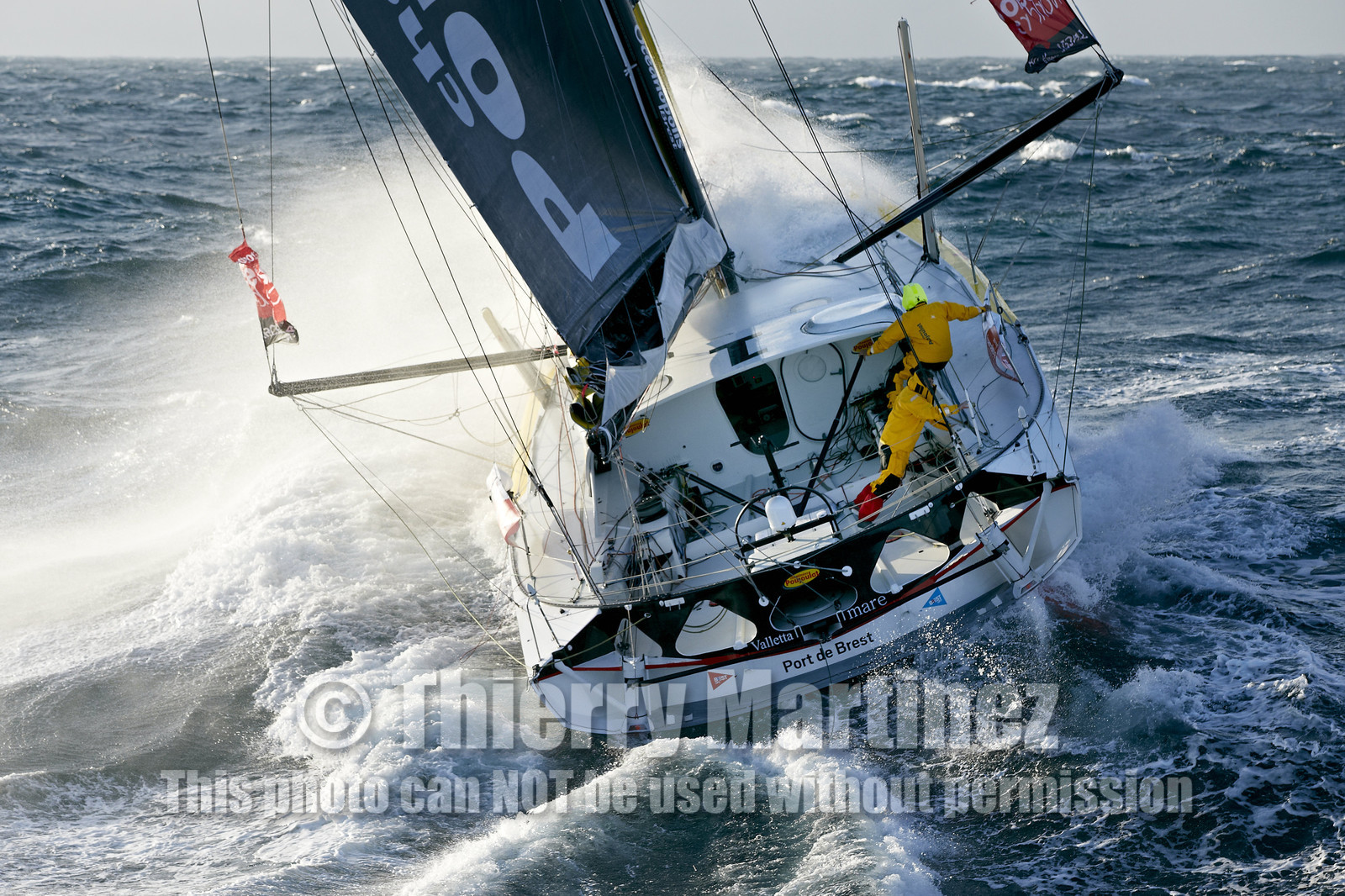 2014 BARCELONA WORLD RACE. Bernard Stamm (SUI) & Jean Le Cam (FRA) on CHEMINEES POUJOULAT