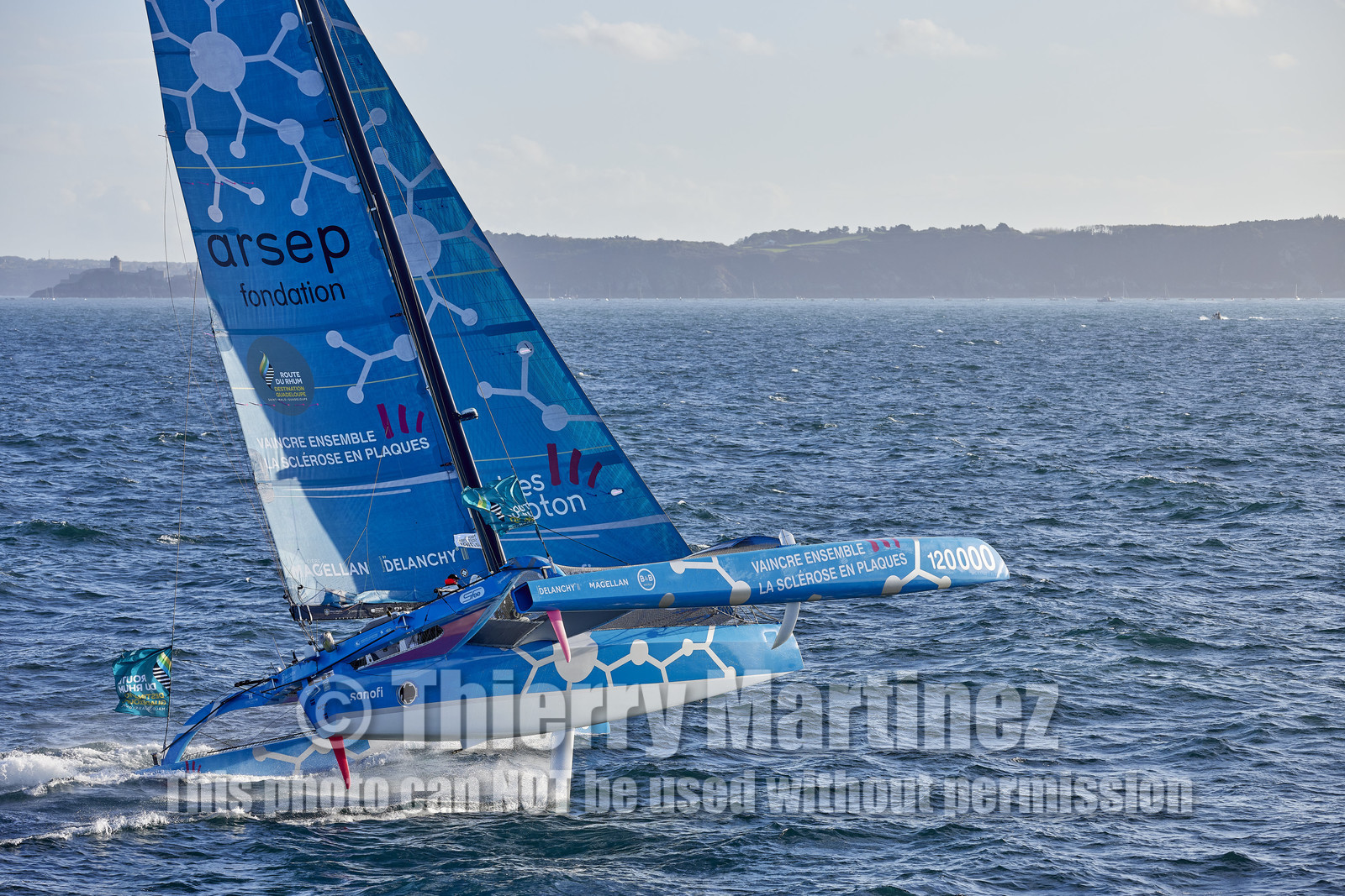 22_38963   © Thierry Martinez.DINARD, FRANCE. 9 Novembre  2022Départ de la 12éme ROUTE DU RHUM, transatlantique course à la voile en solitaire de St Malo(FRA)  à Pointe à Pitre (FRA-Guadeloupe) 3.543 milles nautiques.