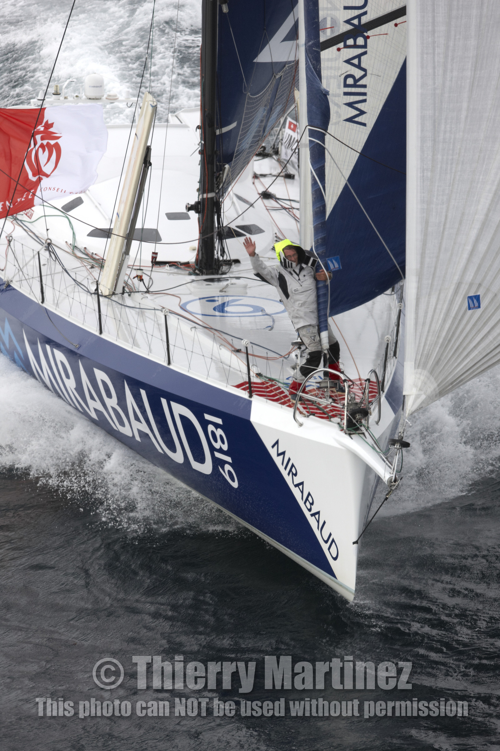 MIRABAUD  Monohull IMOCA 60, skipper Dominique Wavre (SUi)
