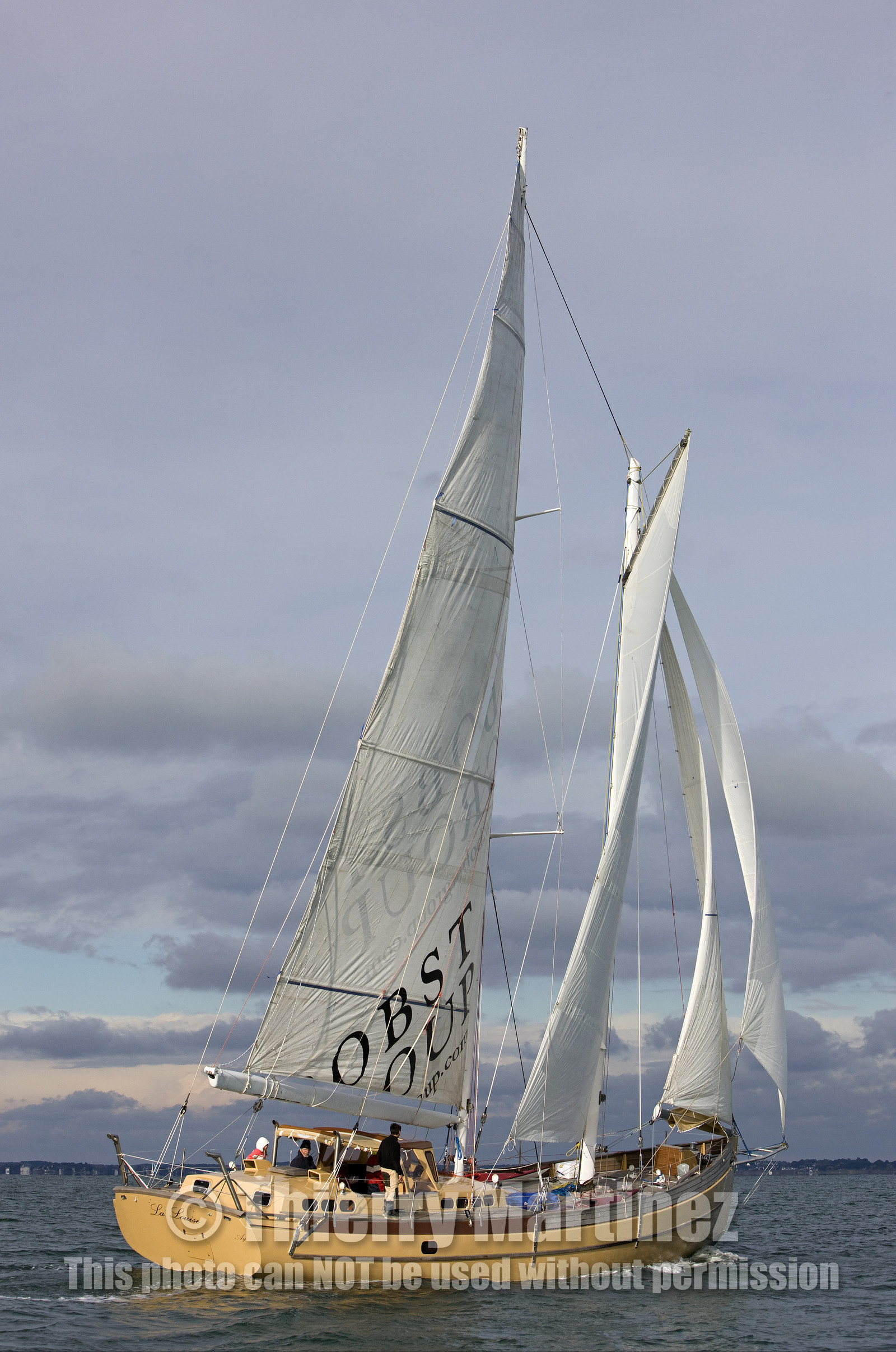 LA LOUISE new schooner  of Thierry Dubois (FRA) Sailing in Golfe du Morbihan (FRA)