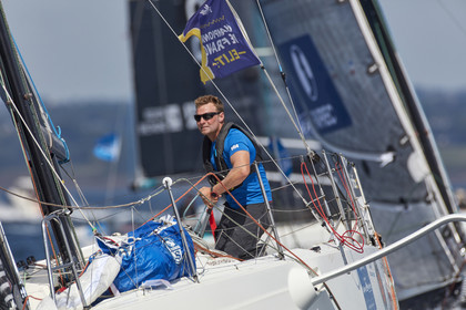 22_33237   © Thierry Martinez.PORT LA FORET, FRANCE. 28 Aout  2022.53éme édition de la Solitaire du Figaro.Départ de la 2éme étape , Port La Forêt   Royan (635NM).