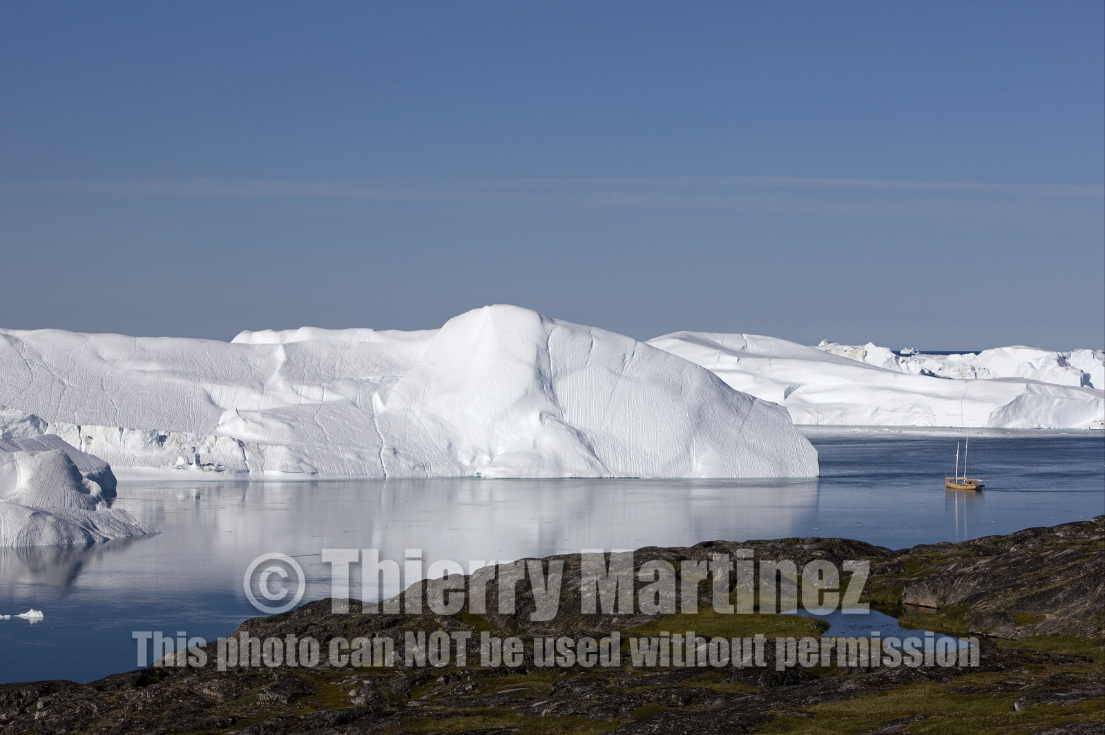Schooner LA LOUISE sailing on west coast of Greenland.